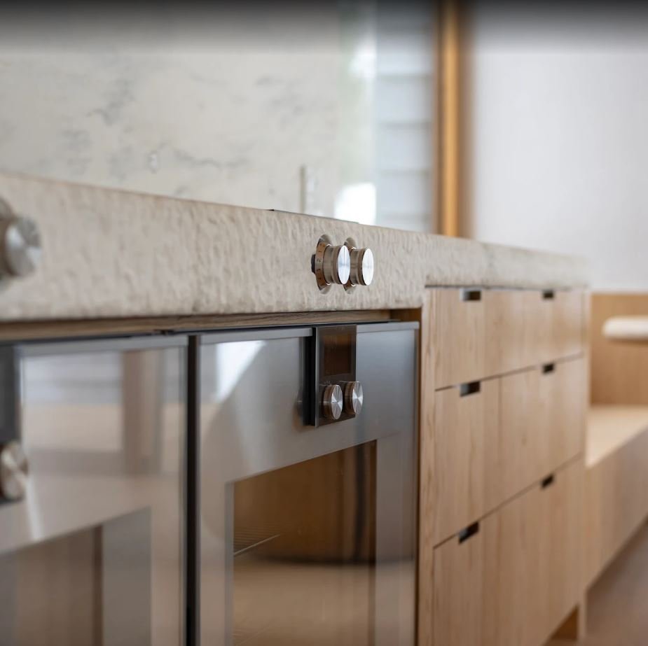 Custom marble kitchen countertops and island fabricated by IPA Stone