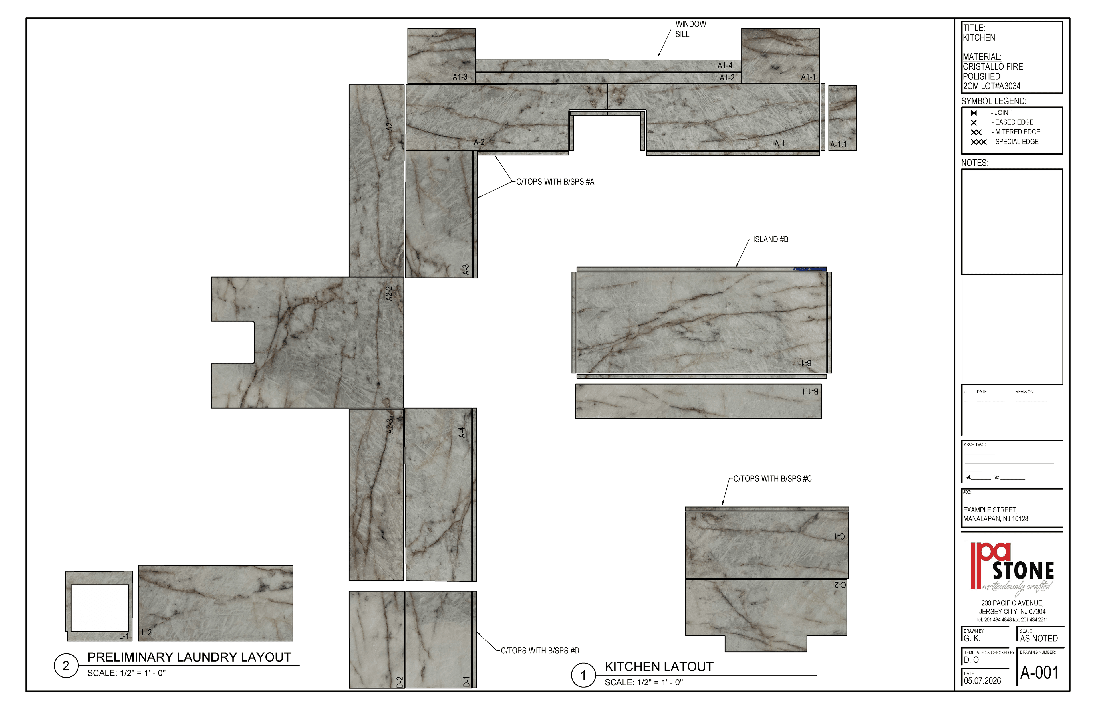 Manalapan Kitchen blueprint