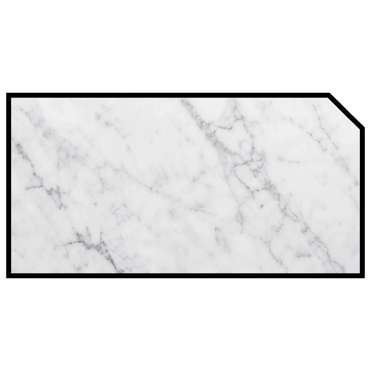 Beveled countertop edge profile