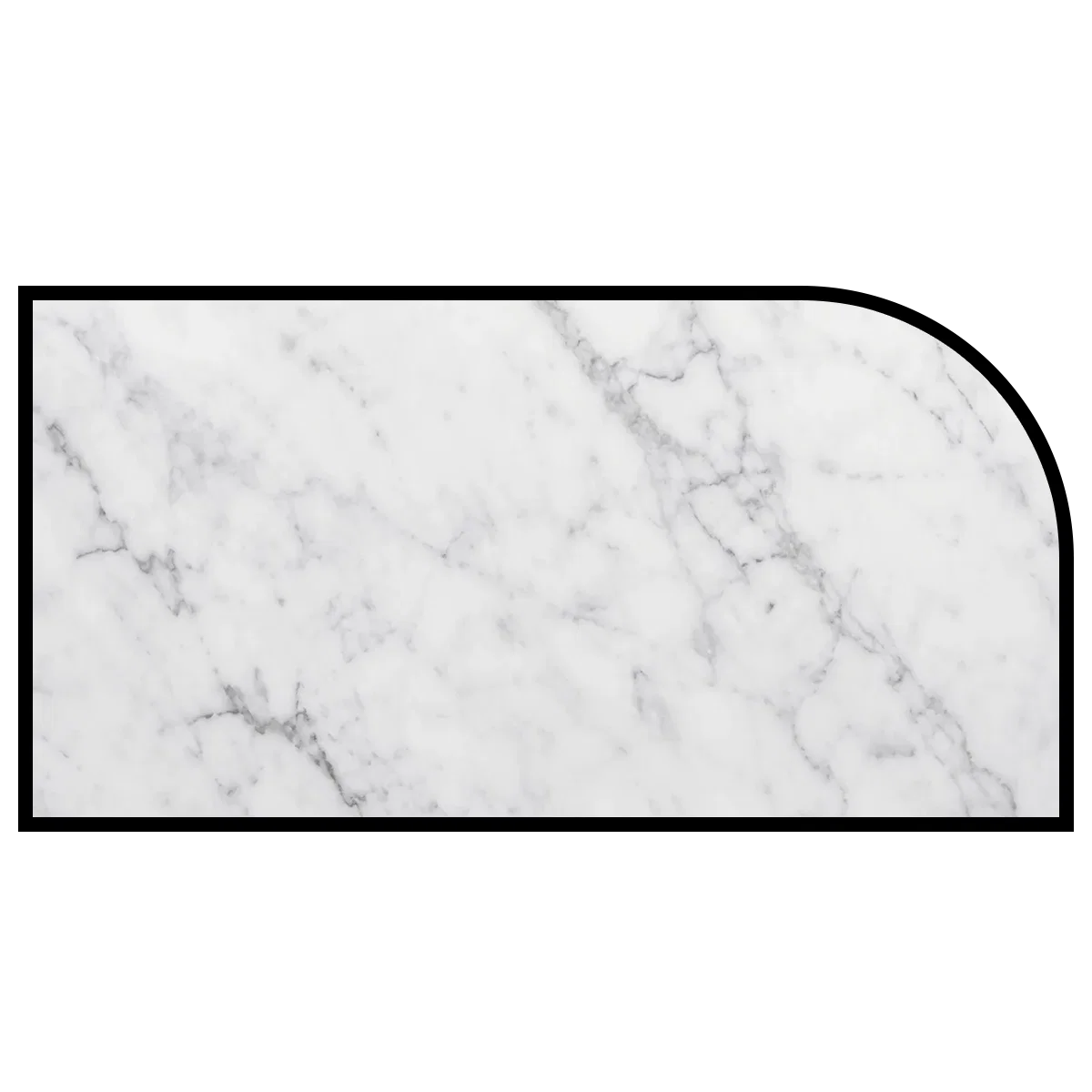 Half Bullnose countertop edge profile