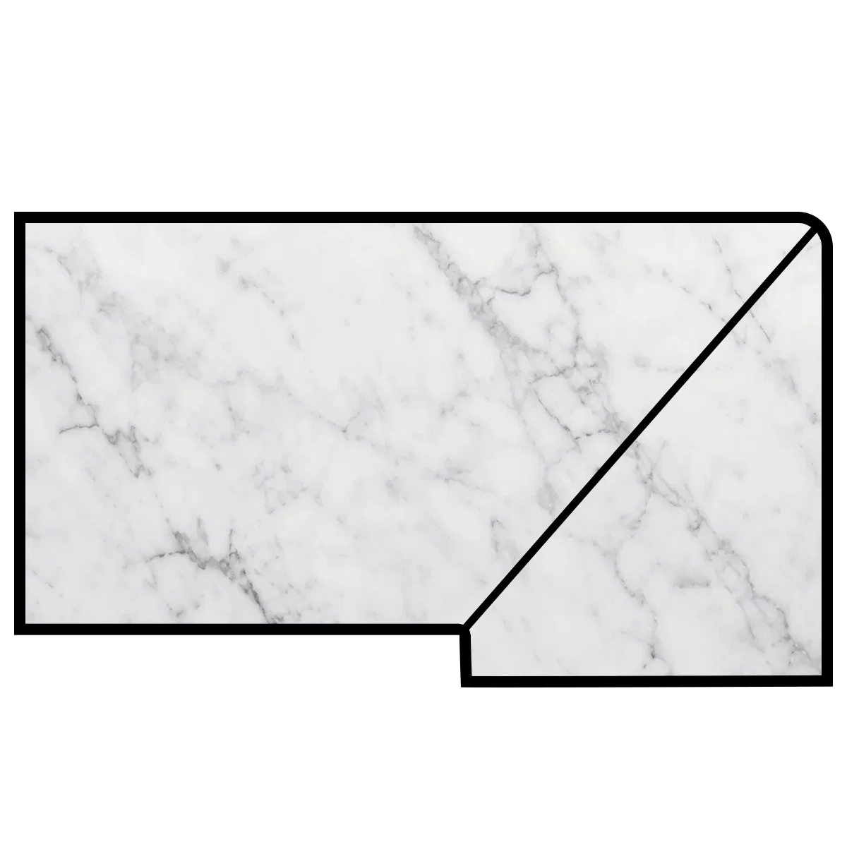 Mitered countertop edge profile